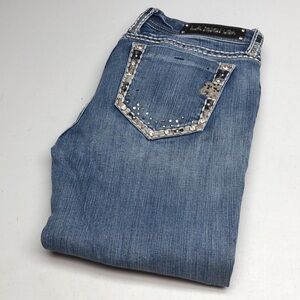 VINTAGE LA IDOL LIGHTWASH SLIM STRAIGHT JEANS 31x30 💎